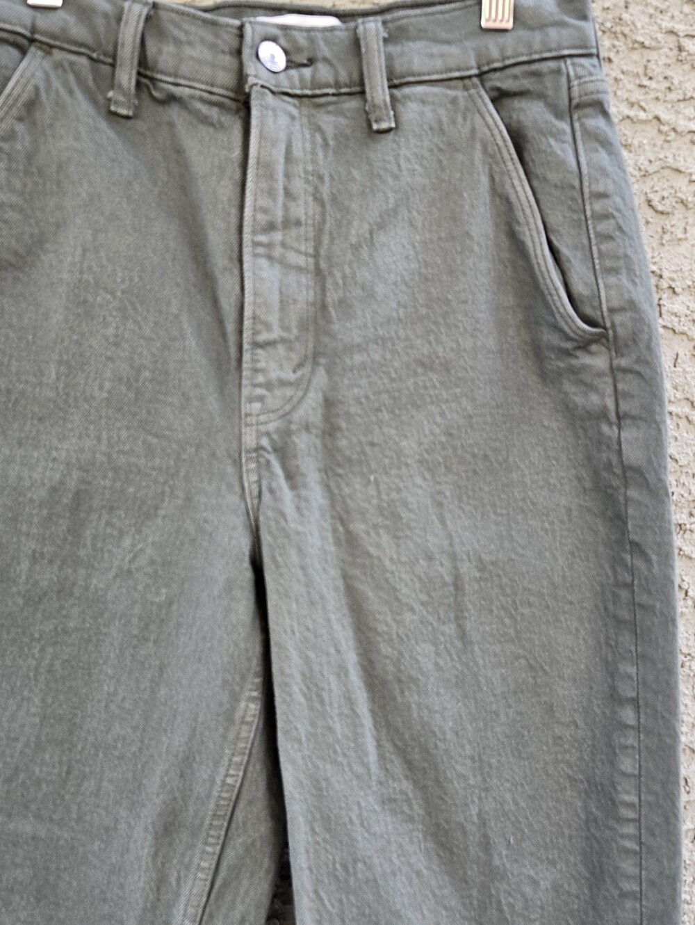 Abercrombie & Fitch 90's Straight Untra High Rise Jeans Green - Picture 4 of 11